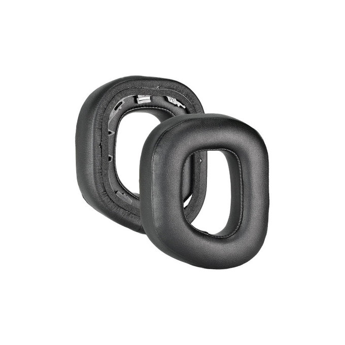 Csere fülpárnák Corsair HS80 fejhallgatóhoz, Memóriahab + PU bőr, Fekete, 1 pár