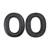 Csere fülpárnák Edifier W860NB Pro, WH950NB fejhallgatóhoz, Memóriahab + PU bőr, Fekete, 1 pár