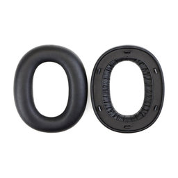 Csere fülpárnák Edifier W860NB Pro, WH950NB fejhallgatóhoz, Memóriahab + PU bőr, Fekete, 1 pár