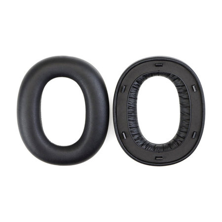 Csere fülpárnák Edifier W860NB Pro, WH950NB fejhallgatóhoz, Memóriahab + PU bőr, Fekete, 1 pár