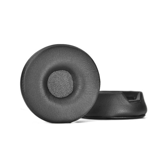 Csere fülpárnák Jabra Engage 55, 65, 75 (Stereo) fejhallgatóhoz, Memóriahab + bőr, Fekete, 1 pár