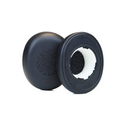 Csere fülpárnák Jabra Evolve2 65 UC/MS (Flex) fejhallgatóhoz, Memóriahab + PU bőr, Fekete, 1 pár