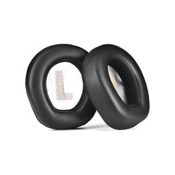 Csere fülpárnák JBL Quantum Q200, Q300 fejhallgatóhoz, Memóriahab + PU bőr, Fekete, 1 pár
