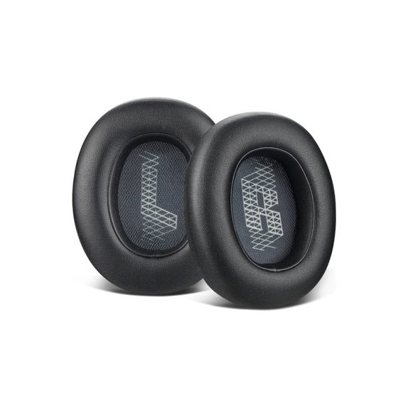 Csere fülpárnák JBL Live 650BTNC, E65 fejhallgatóhoz, Memóriahab + PU bőr, Fekete, 1 pár
