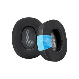 Csere fülpárnák JBL Live 650, 660, E65 fejhallgatóhoz, Memóriahab + bőr + Textil, Fekete, Hűtő gél, 1 pár