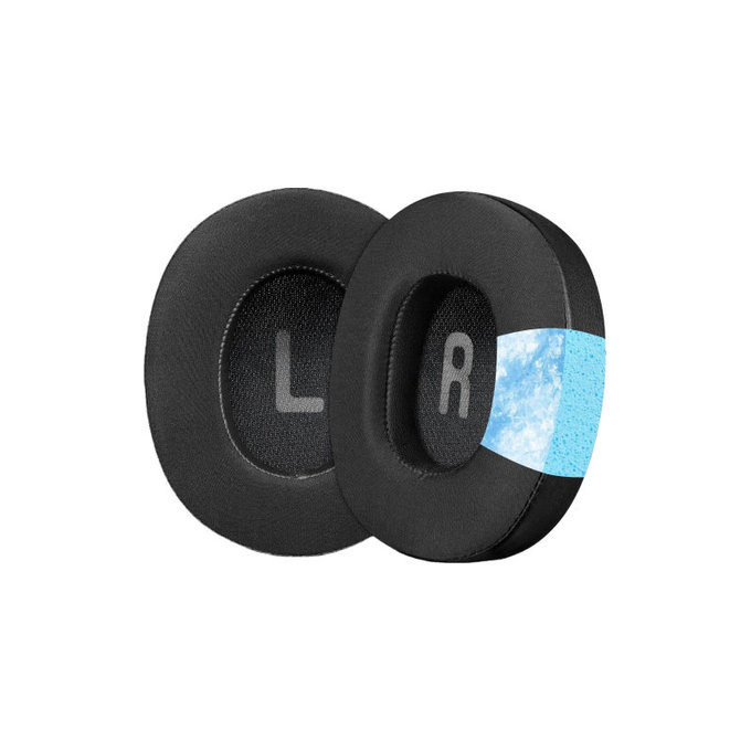 Csere fülpárnák JBL Tune 700BT, 710BT fejhallgatóhoz, Memóriahab + bőr + Textil, Fekete, Hűtő gél, 1 pár