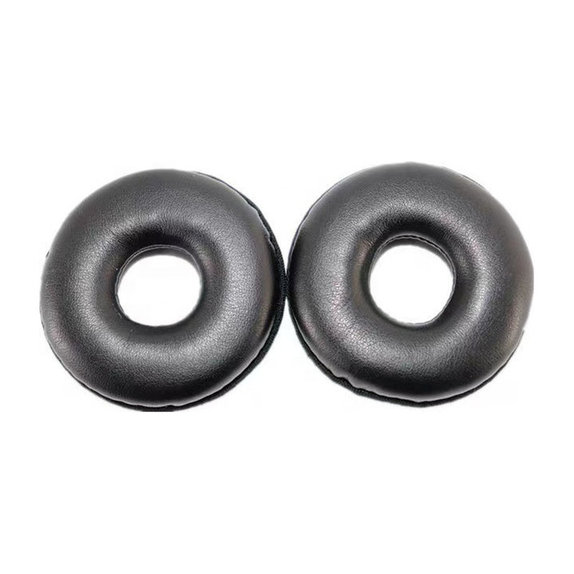 Csere fülpárnák Logitech H600, H390, H609 fejhallgatóhoz, Memóriahab + PU bőr, Fekete, 1 pár