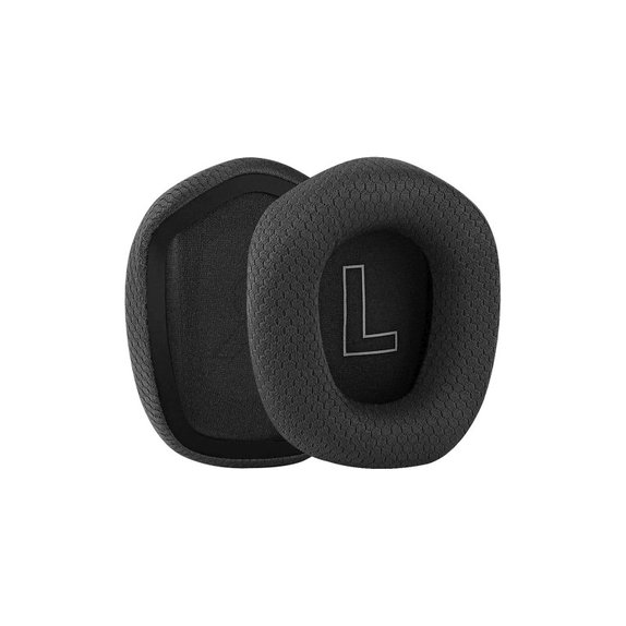 Csere fülpárnák Logitech G335, G733 fejhallgatóhoz, Memóriahab + Textil, Fekete, 1 pár