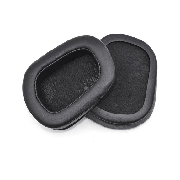 Csere fülpárnák Logitech G633 Artemis, G933 Artemis fejhallgatóhoz, Memóriahab + PU bőr, Fekete, 1 pár