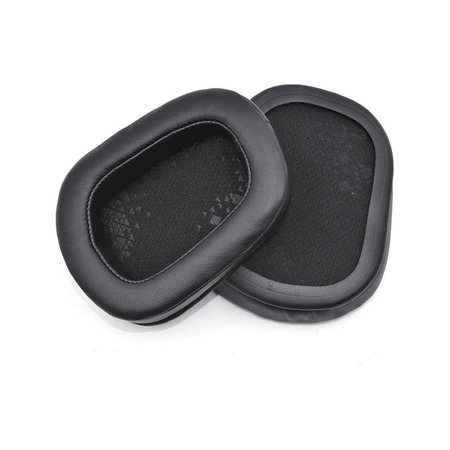 Csere fülpárnák Logitech G633 Artemis, G933 Artemis fejhallgatóhoz, Memóriahab + PU bőr, Fekete, 1 pár