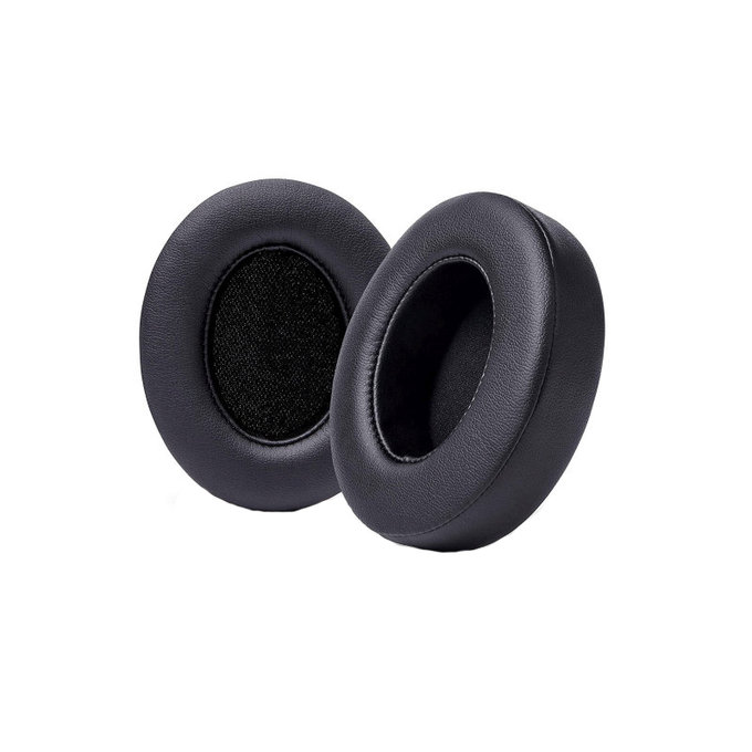 Csere fülpárnák Beats Studio 2, 3 fejhallgatóhoz, Memóriahab + bőr, Fekete, 1 pár