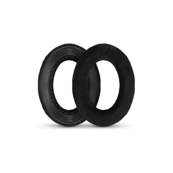 Csere fülpárnák Sennheiser HD545, HD600, HD650 fejhallgatóhoz, Memóriahab + Textil, Fekete, 1 pár