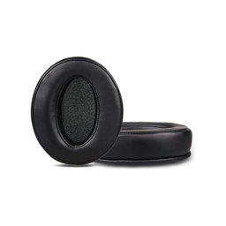 Csere fülpárnák Sennheiser HD4.50, HD450 fejhallgatóhoz, Memóriahab + bőr, Fekete, 1 pár
