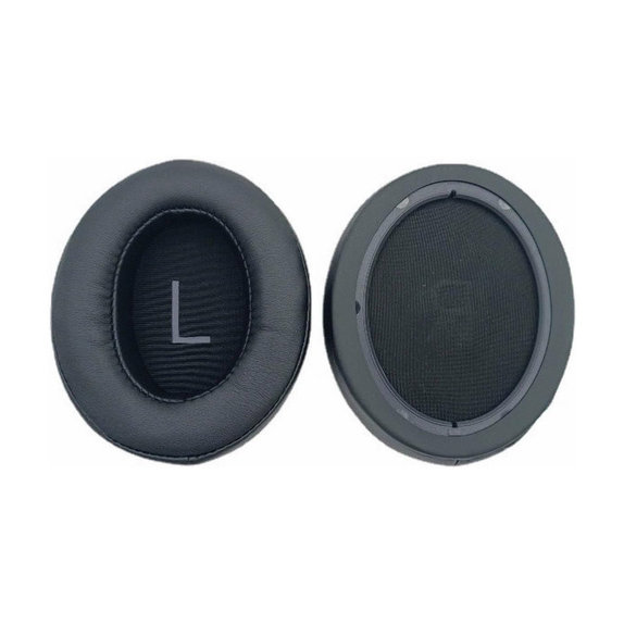 Csere fülpárnák Sennheiser Momentum 3.0 fejhallgatóhoz, Memóriahab + bőr, Fekete, 1 pár
