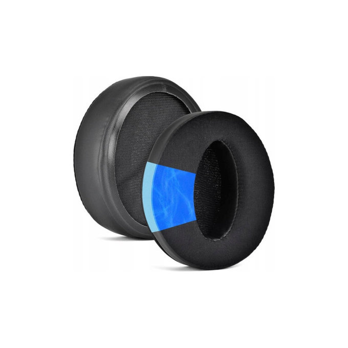 Csere fülpárnák Sennheiser HD4.50 fejhallgatóhoz, Memóriahab + Textil + bőr, Fekete, Hűtő gél, 1 pár