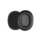 Csere fülpárnák Sony WH-1000XM5 fejhallgatóhoz, Memóriahab + bőr, Fekete, 1 pár
