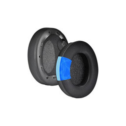 Csere fülpárnák Sony WH-1000XM4 fejhallgatóhoz, Memóriahab + Textil + bőr, Fekete, Hűtő gél, 1 pár