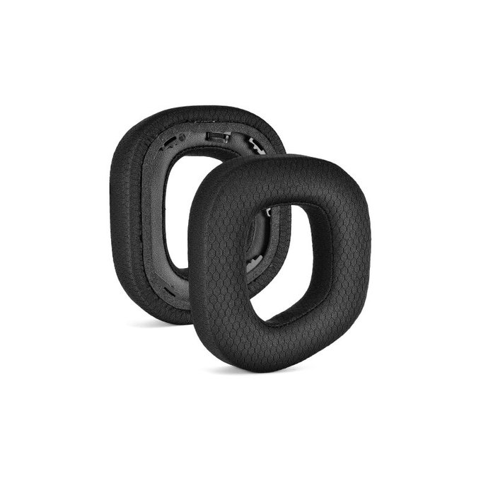 Csere fülpárnák Corsair HS80 fejhallgatóhoz, Memóriahab + Velúr, Fekete, 1 pár