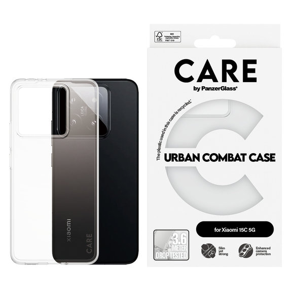 Tok Urban Combat Xiaomi 15C 5G készülékhez, Átlátszó, PanzerGlass