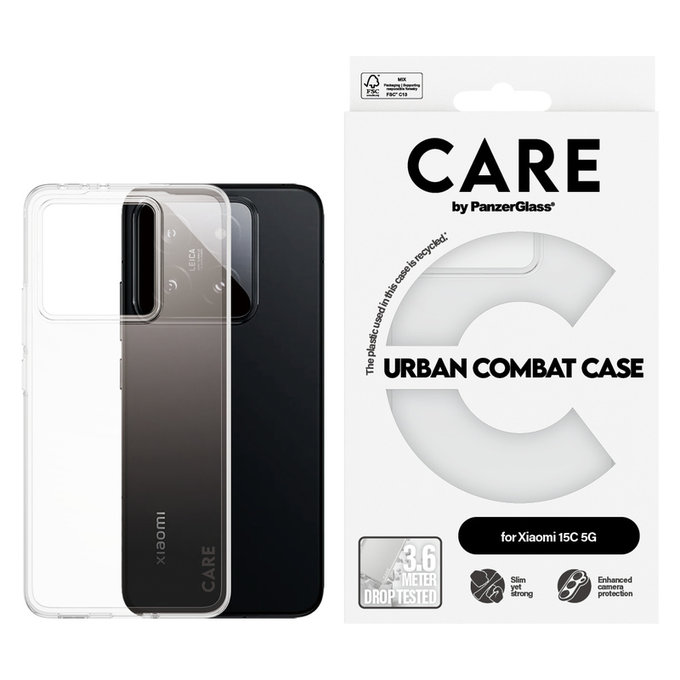 Tok Urban Combat Xiaomi 15C 5G készülékhez, Átlátszó, PanzerGlass
