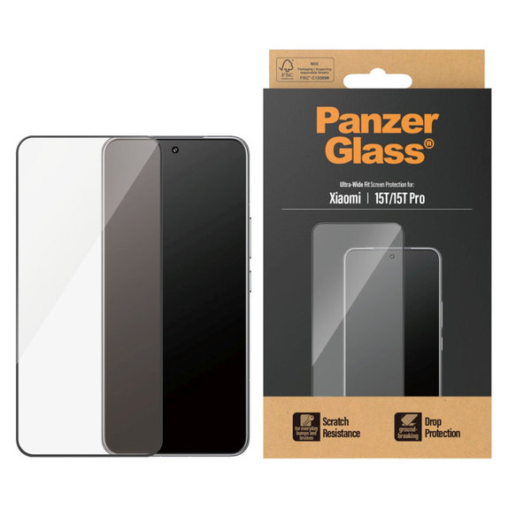 UWF edzett üveg Xiaomi 15T/15T Pro készülékhez, Fekete, PanzerGlass