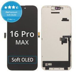 Apple iPhone 16 Pro Max - LCD Kijelző + Érintőüveg + Keret Soft OLED FixPremium