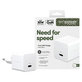 Utazóadapter Grand Prix USB-C, GaN, 30 W PD, ezüst-fehér, empower