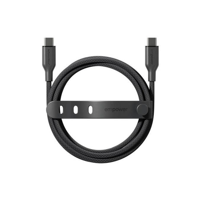 USB-C kábel, 60 W, Racing, 1, 2 m, Space Black, empower