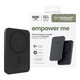 Vezeték nélküli PowerBank 5000 mAh, 20 W, MagSafe kompatibilis, Qi2/USB-C, Space Black, empower