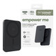 Vezeték nélküli PowerBank 5000 mAh, 20 W, MagSafe kompatibilis, Qi2/USB-C, Space Black, empower