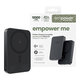 Vezeték nélküli PowerBank 10000 mAh, 20 W, MagSafe kompatibilis, Qi2/USB-C, Space Black, empower