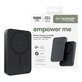 Vezeték nélküli PowerBank 10000 mAh, 20 W, MagSafe kompatibilis, Qi2/USB-C, Space Black, empower