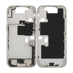 Apple iPhone 16 Pro - Középső Keret + Bekapcsoló-, Hangerő- és Kamera Gombok (White Titanium)
