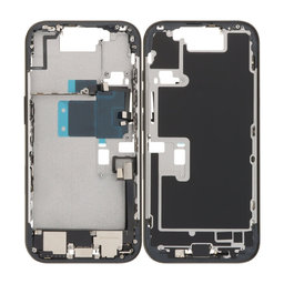 Apple iPhone 16 Pro - Középső Keret + Bekapcsoló-, Hangerő- és Kamera Gombok (Black Titanium)