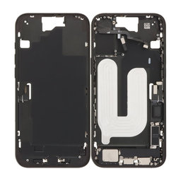 Apple iPhone 16 Plus - Középső Keret + Bekapcsoló-, Hangerő- és Kamera Gombok (Black)
