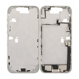 Apple iPhone 16 Pro Max - Középső Keret + Bekapcsoló-, Hangerő- és Kamera Gombok (White Titanium)