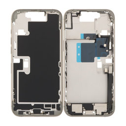 Apple iPhone 16 Pro Max - Középső Keret + Bekapcsoló-, Hangerő- és Kamera Gombok (Natural Titanium)
