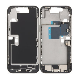 Apple iPhone 16 Pro Max - Középső Keret + Bekapcsoló-, Hangerő- és Kamera Gombok (Black Titanium)