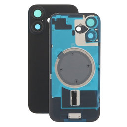 Apple iPhone 17 - Hátsó üveg + Kamera lencse + Fémlemez + Magsafe mágnes (Black)