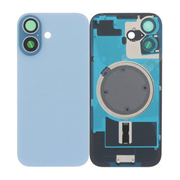 Apple iPhone 17 - Hátsó üveg + Kamera lencse + Fémlemez + Magsafe mágnes (Mist Blue)