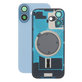 Apple iPhone 17 - Hátsó üveg + Kamera lencse + Fémlemez + Magsafe mágnes (Mist Blue)