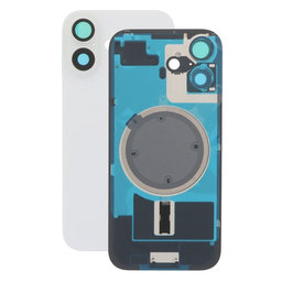 Apple iPhone 17 - Hátsó üveg + Kamera lencse + Fémlemez + Magsafe mágnes (White)