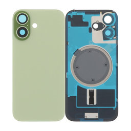 Apple iPhone 17 - Hátsó üveg + Kamera lencse + Fémlemez + Magsafe mágnes (Sage)