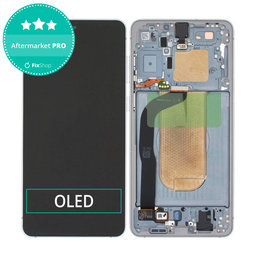 Samsung Galaxy S25 Edge - LCD Kijelző + Érintőüveg + Keret (Titanium Silver) OLED