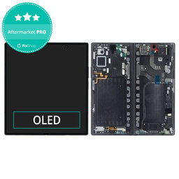 Samsung Galaxy Z Fold 7 F966B - LCD Kijelző + Érintőüveg + Keret (Jetblack) OLED