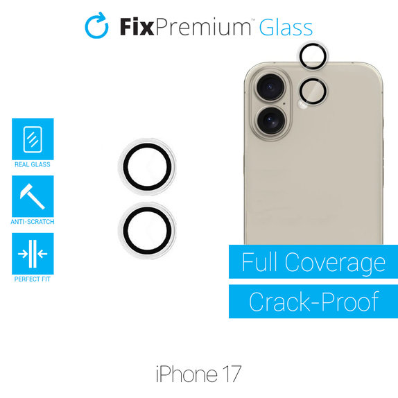 FixPremium Glass - Edzett Üveg Hátsó Kamerához Keret Nélkül iPhone 17