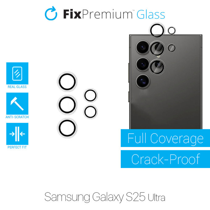 FixPremium Glass - Edzett Üveg Hátsó Kamerához Keret Nélkül Samsung S25 Ultra