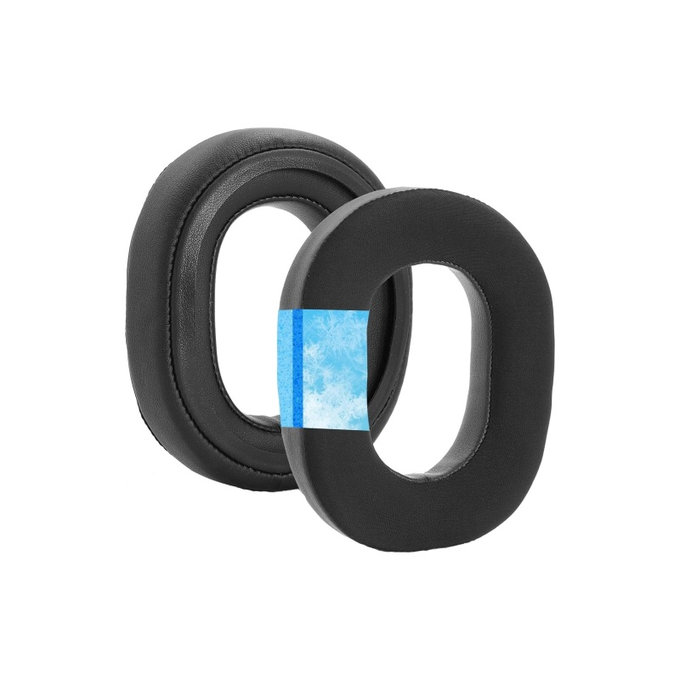 Csere Fülpárnák Razer Blackshark V3, V3X Fejhallgatóhoz, Memóriahab + Textil + PU Bőr, Fekete, Hűtő Gél, 1 Pár