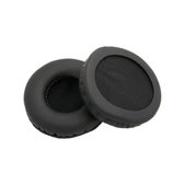 Csere Fülpárnák AKG K518, K518DJ, K81, K518LE Fejhallgatóhoz, Memóriahab + PU Bőr, Fekete, 1 Pár