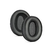 Csere Fülpárnák Audio-Technica ANC500BT Fejhallgatóhoz, Memóriahab + PU Bőr, Fekete, 1 Pár